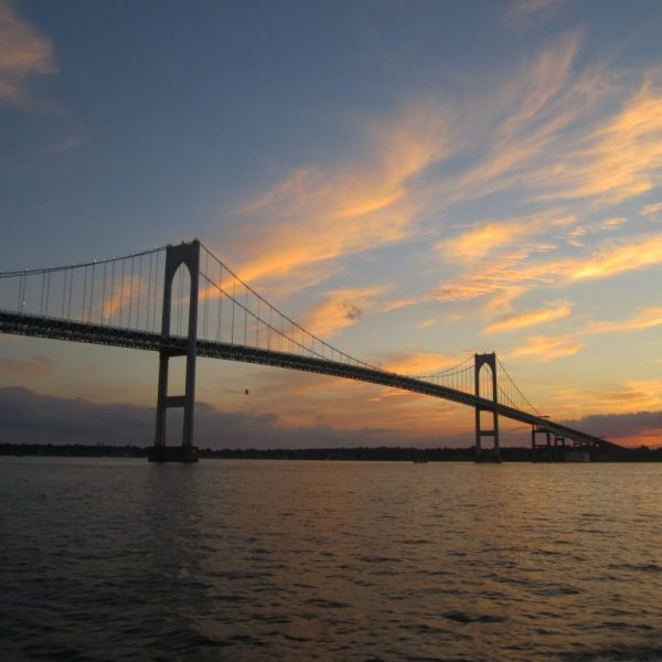 a bridge over a body of water
