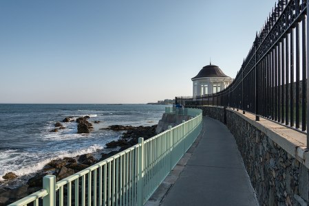 a long bridge over a body of water